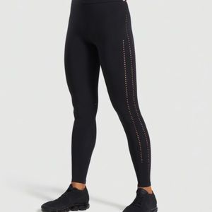 F21 Black Laser Cut Leggings